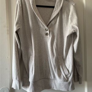Banana Republic cream colored Polo Sweatshirt Relaxed Fit